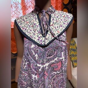 1960s/1970s Joseph Ribkoff Purple Paisley A-Line Midi Dress!